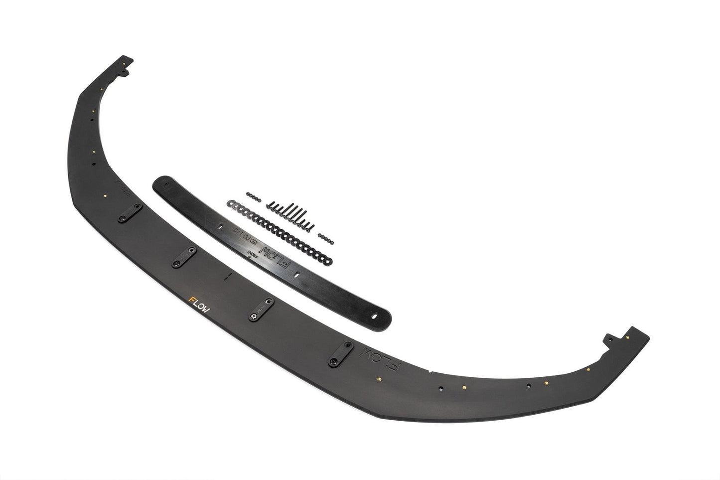 Flow Designs DEMO STOCK - i30 SR Hatch (2017-2018) Front Lip Splitter & Mounting Brace - GLOSS BLACK