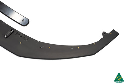 Flow Designs DEMO STOCK - i30 SR Hatch (2017-2018) Front Lip Splitter & Mounting Brace - GLOSS BLACK
