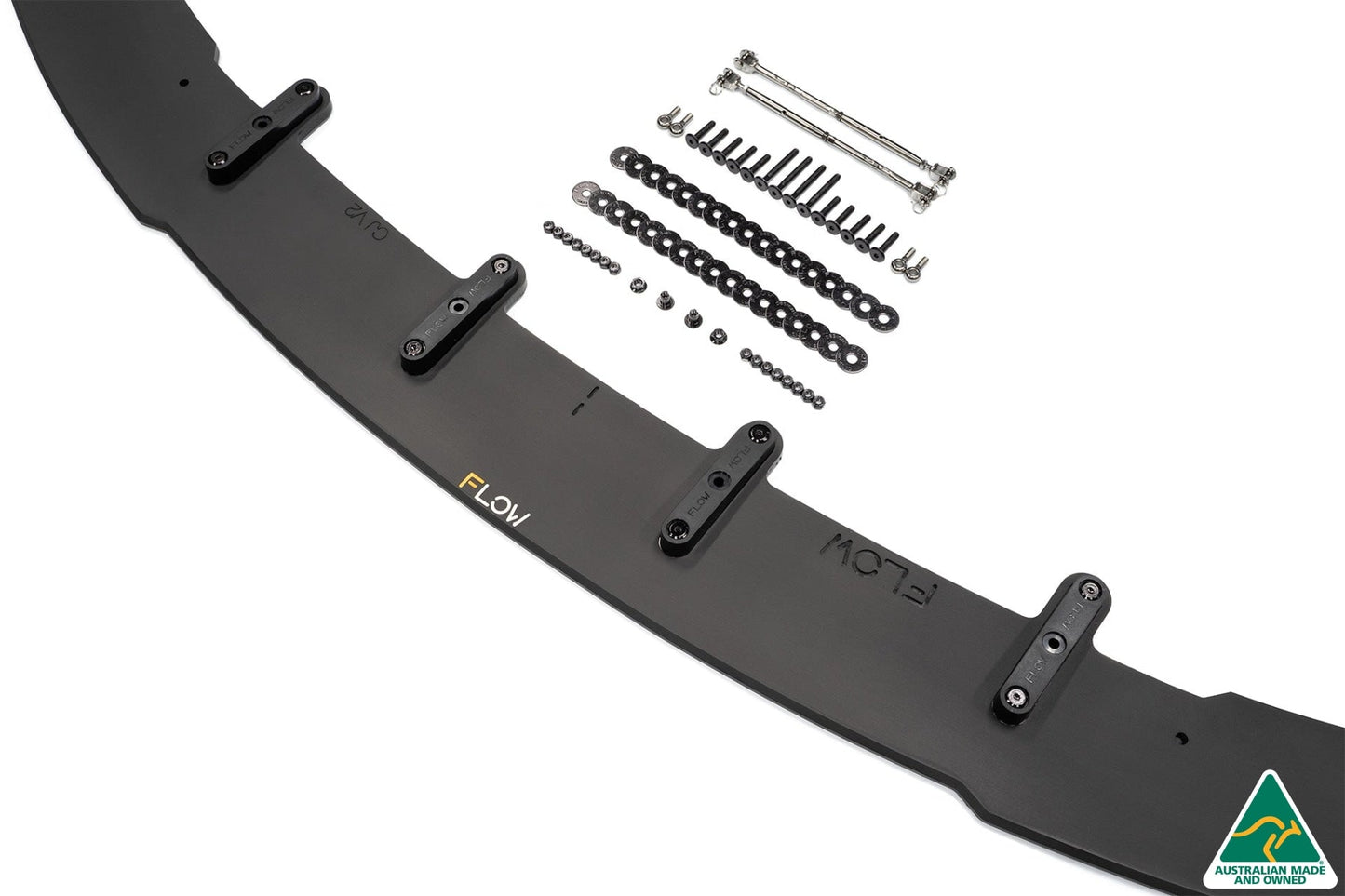 Flow Designs Lancer Ralliart CJ Front Splitter V2.5 With Support Rods