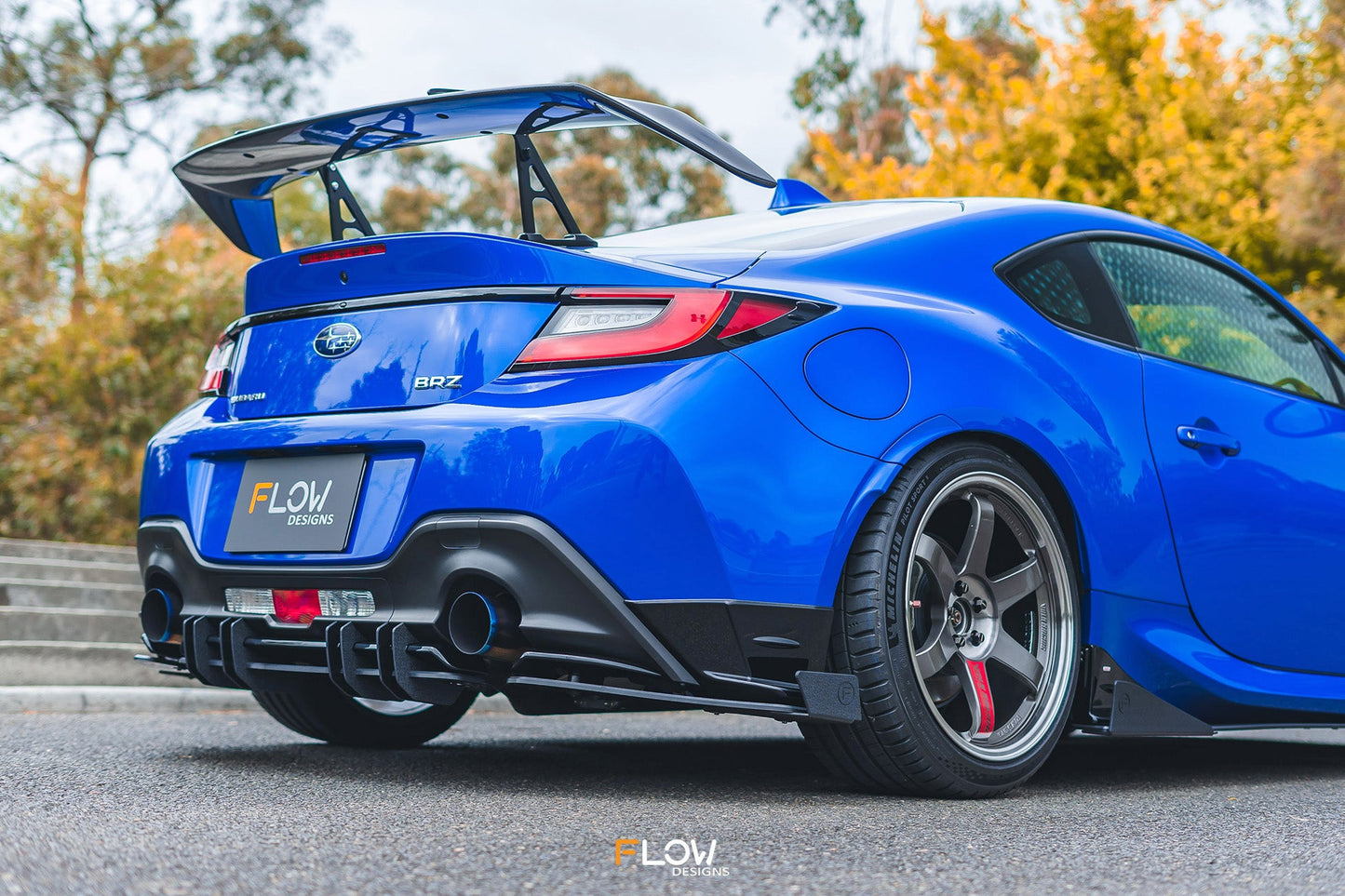 Flow Designs ZD8 BRZ STI Rear Spats (TEXTURED; Pair)