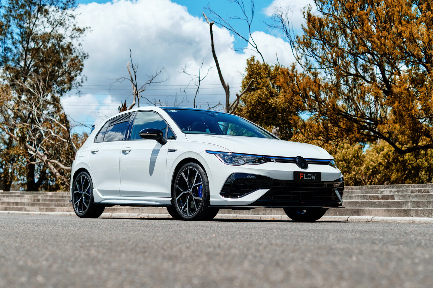 Flow Designs MK8 Golf R Chassis Mounted Front Lip Splitter