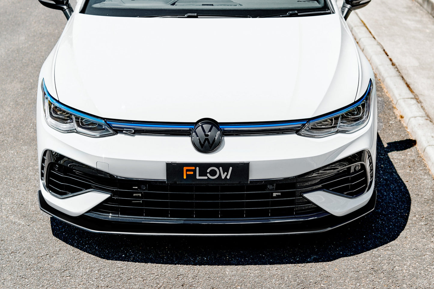 Flow Designs MK8 Golf R Chassis Mounted Front Lip Splitter