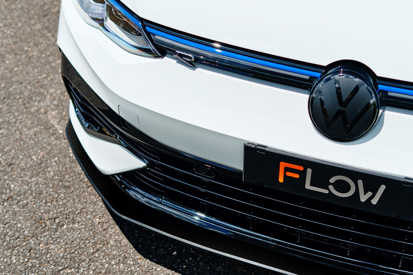 Flow Designs MK8 Golf R Chassis Mounted Front Lip Splitter