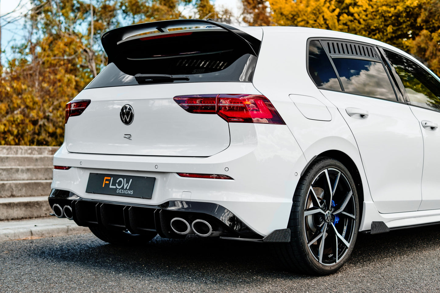 Flow Designs MK8 Golf R Flow-Lock Rear Diffuser