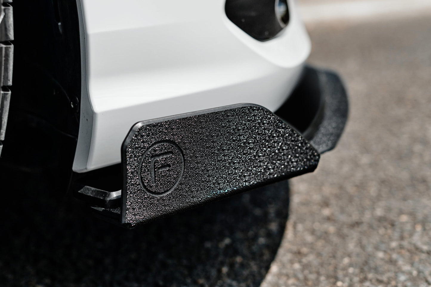 Flow Designs MK8 Golf R Chassis Mounted Front Lip Splitter