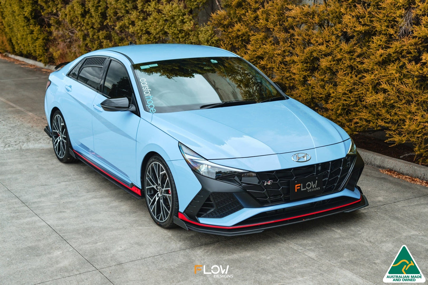 Flow Designs CN7 Elantra N Sedan 2021 Front Lip Splitter & Mounting Brace