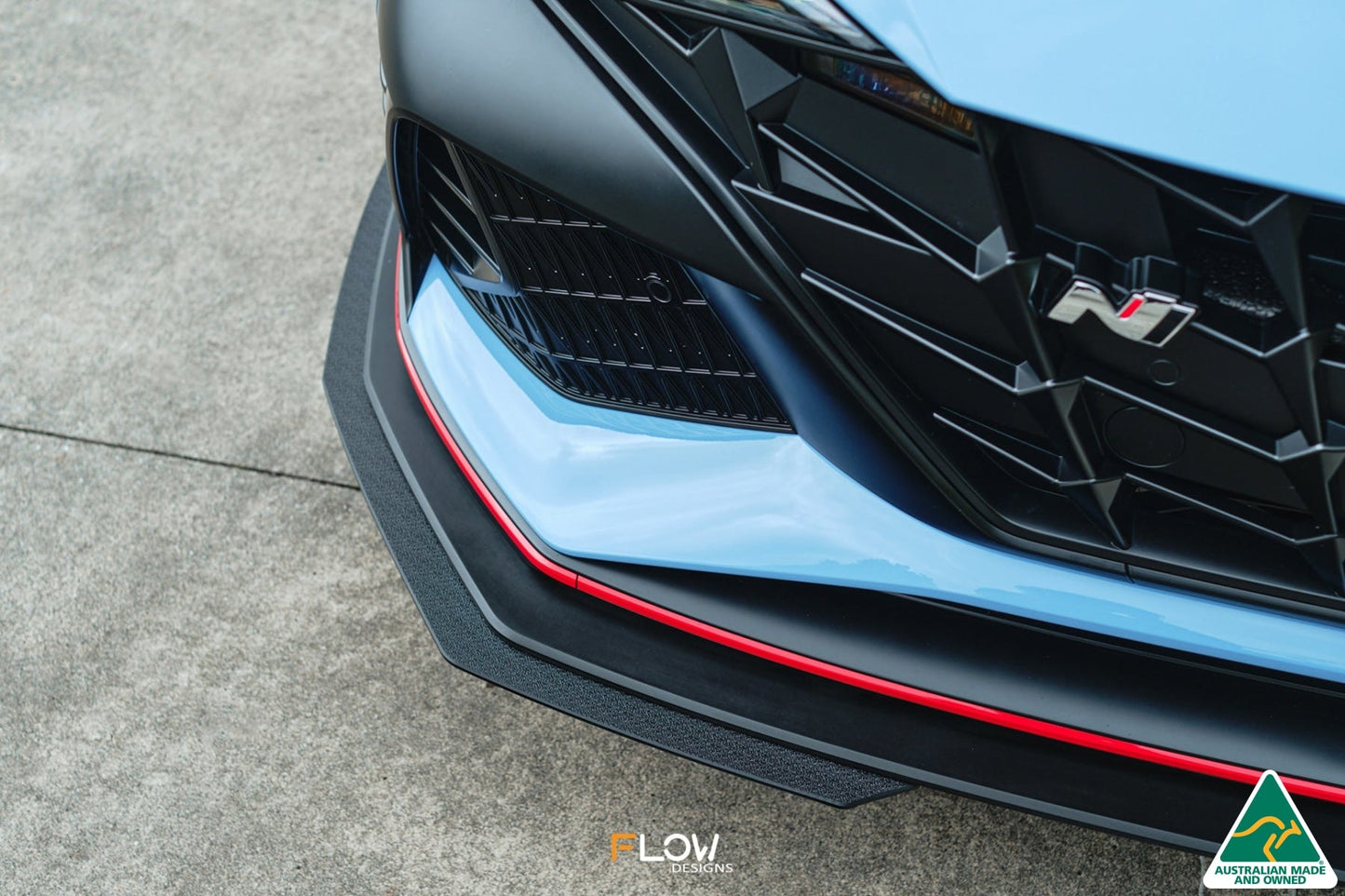 Flow Designs CN7 i30N Sedan 2021-2023 Front Lip Splitter Extensions (Pair)