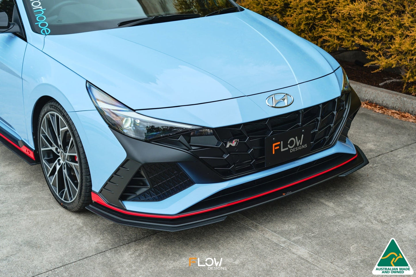 Flow Designs CN7 i30N Sedan 2021-2023 Front Lip Splitter Extensions (Pair)