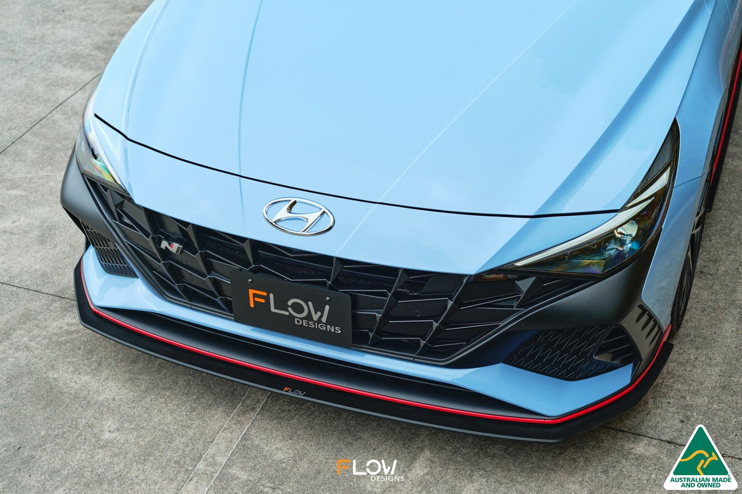 Flow Designs CN7 i30N Sedan 2021-2023 Front Lip Splitter & Mounting Brackets (Pair)