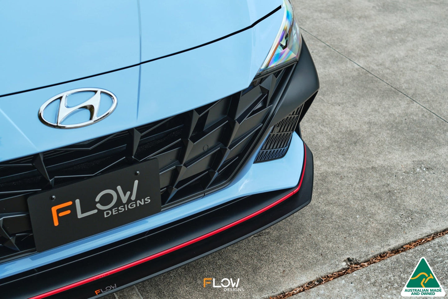Flow Designs CN7 i30N Sedan 2021-2023 Front Lip Splitter & Mounting Brackets (Pair)
