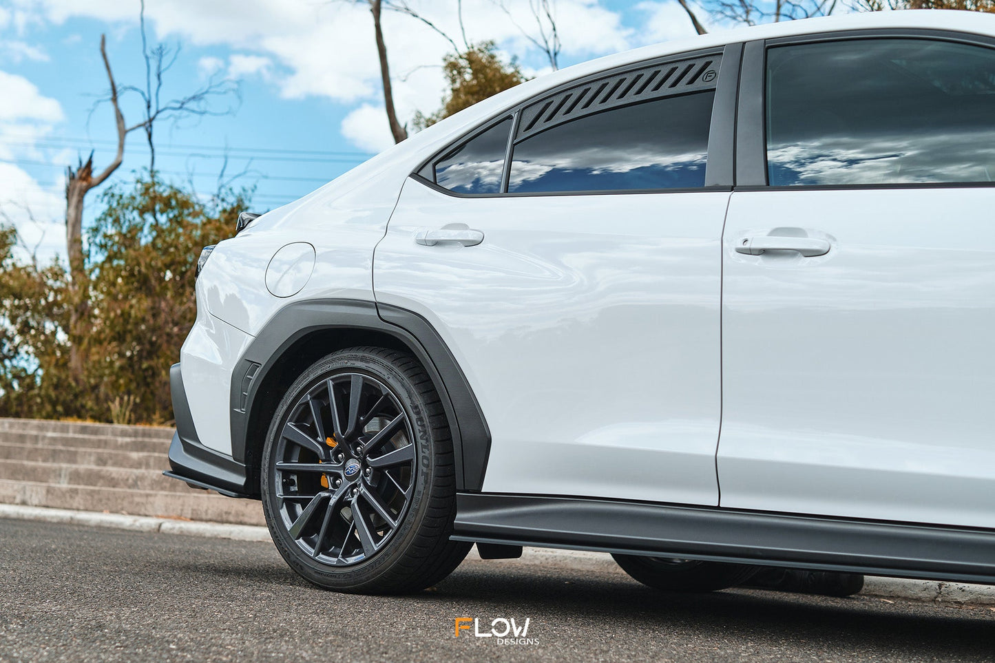 Flow Designs DEMO STOCK - VB WRX Rear Spats (TEXTURED; Pair)