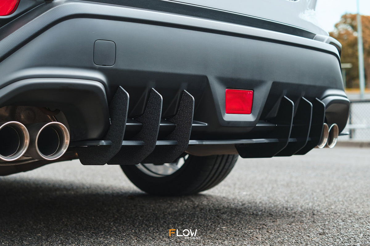 Flow Designs VB WRX Flow-Lock Rear Diffuser (TEXTURED)