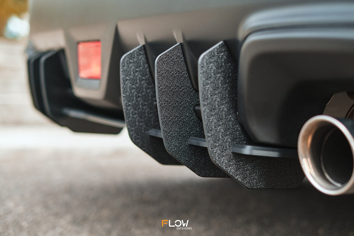 Flow Designs VB WRX Flow-Lock Rear Diffuser (TEXTURED)