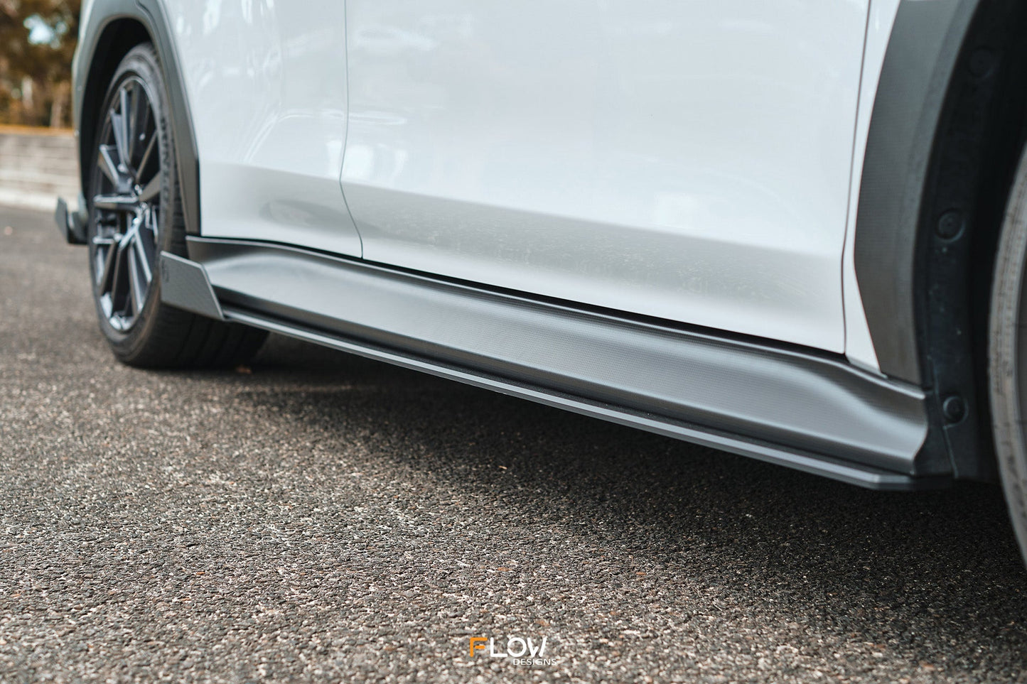 Flow Designs EX-DISPLAY - VB WRX Side Skirt Splitters (TEXTURED: Pair)