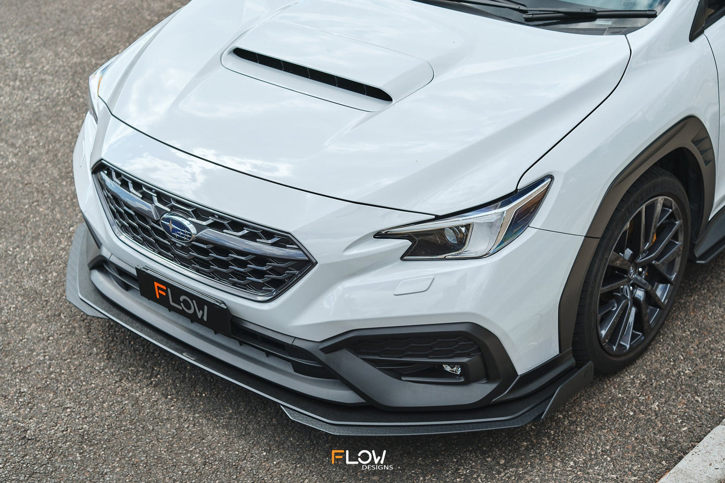 Flow Designs VB WRX Front Lip Splitter (TEXTURED)