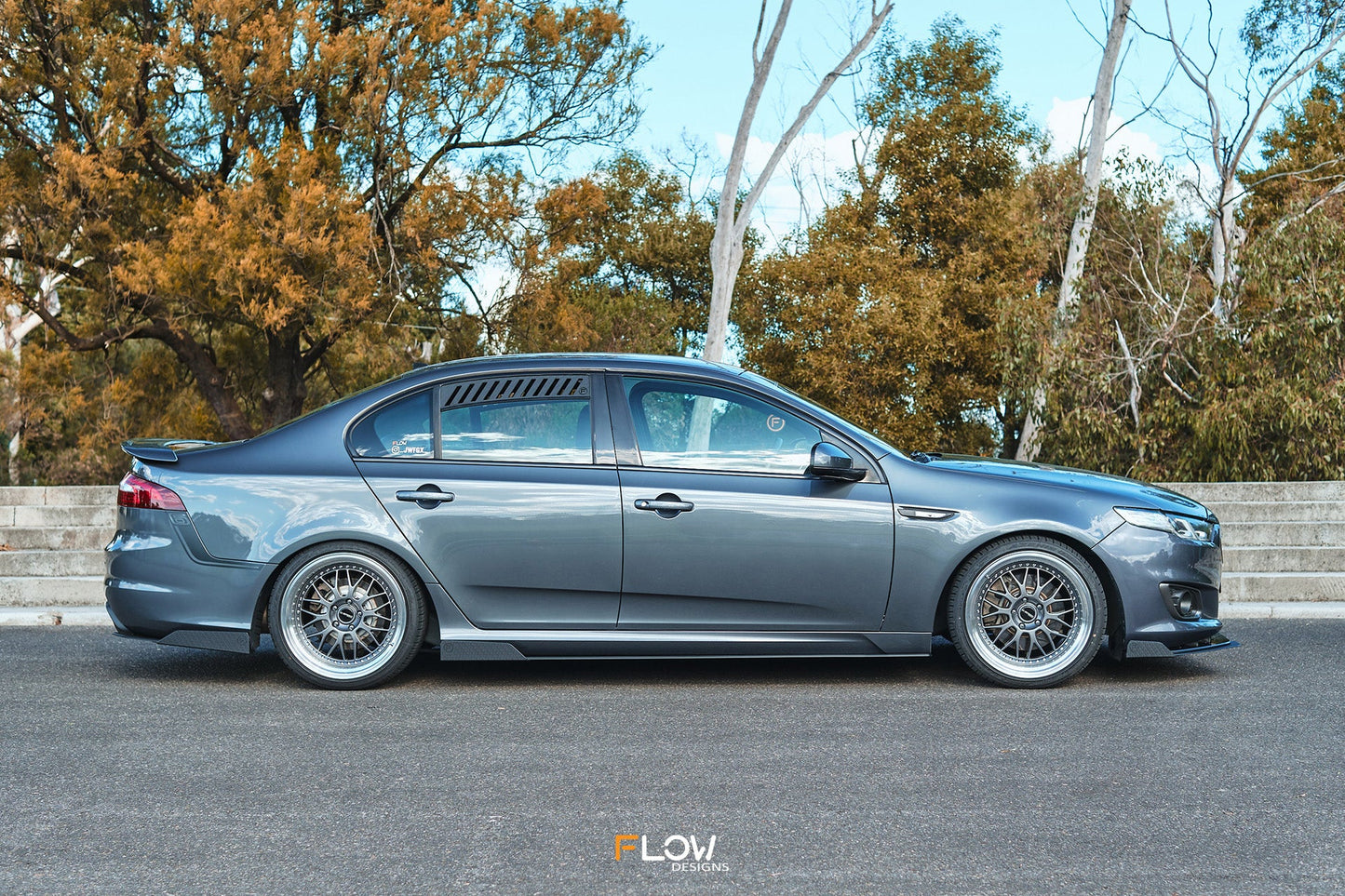 Flow Designs Falcon FGX Side Skirt Splitters (TEXTURED: Pair)