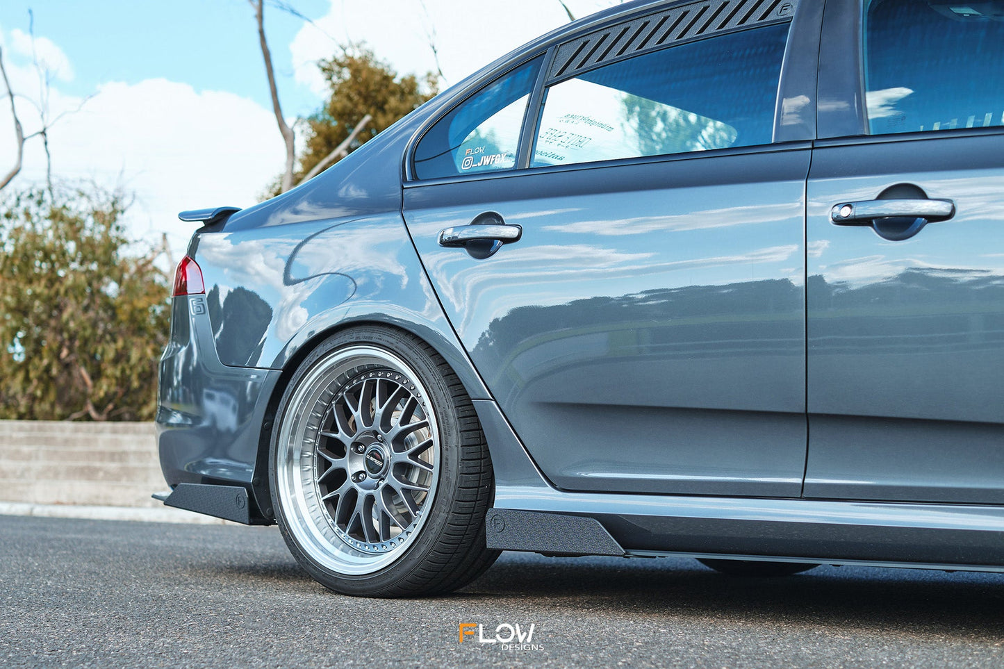 Flow Designs Falcon FGX Side Skirt Splitters (TEXTURED: Pair)