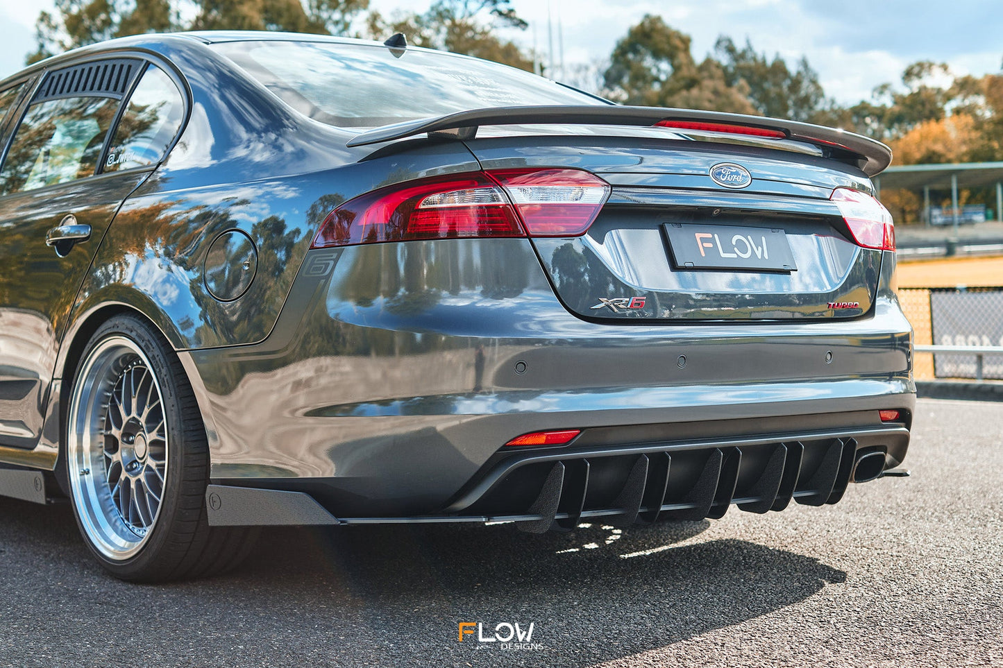 Flow Designs Falcon FGX Rear Spats (TEXTURED; Pair)