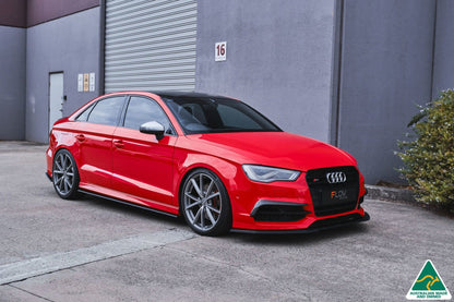 Flow Designs S3 8V Sedan Pre-Facelift Front Lip Splitter Extensions (Pair)