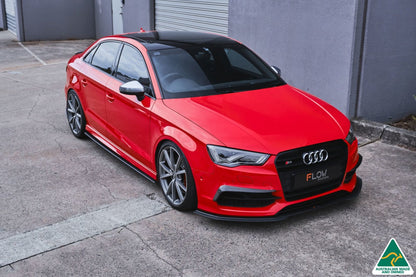 Flow Designs S3 8V Sedan Pre-Facelift Front Lip Splitter Extensions (Pair)