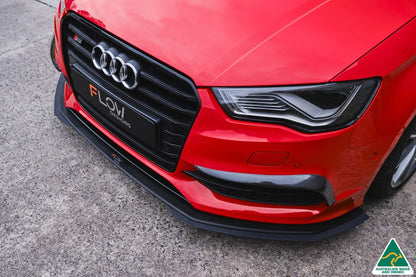 Flow Designs S3 8V Sedan Pre-Facelift Front Lip Splitter Extensions (Pair)