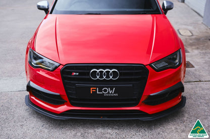 Flow Designs S3 8V Sedan Pre-Facelift Front Lip Splitter Extensions (Pair)