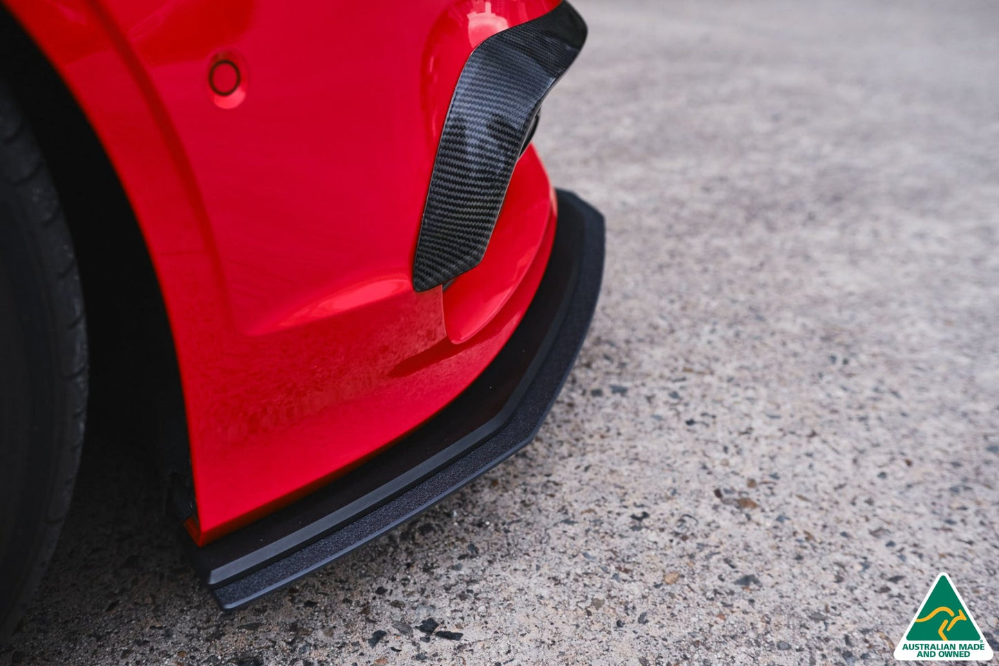 Flow Designs S3 8V Sedan Pre-Facelift Front Lip Splitter Extensions (Pair)