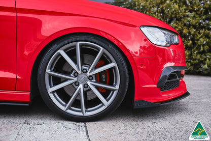 Flow Designs S3 8V Sedan Pre-Facelift Front Lip Splitter V3 & Mounting Brace