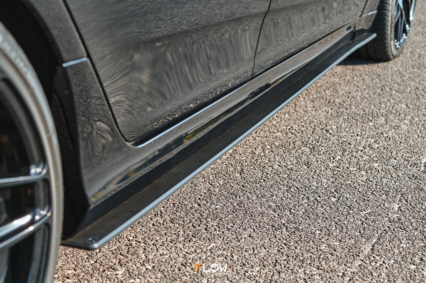 Flow Designs Falcon FGX Side Skirt Splitters (TEXTURED: Pair)