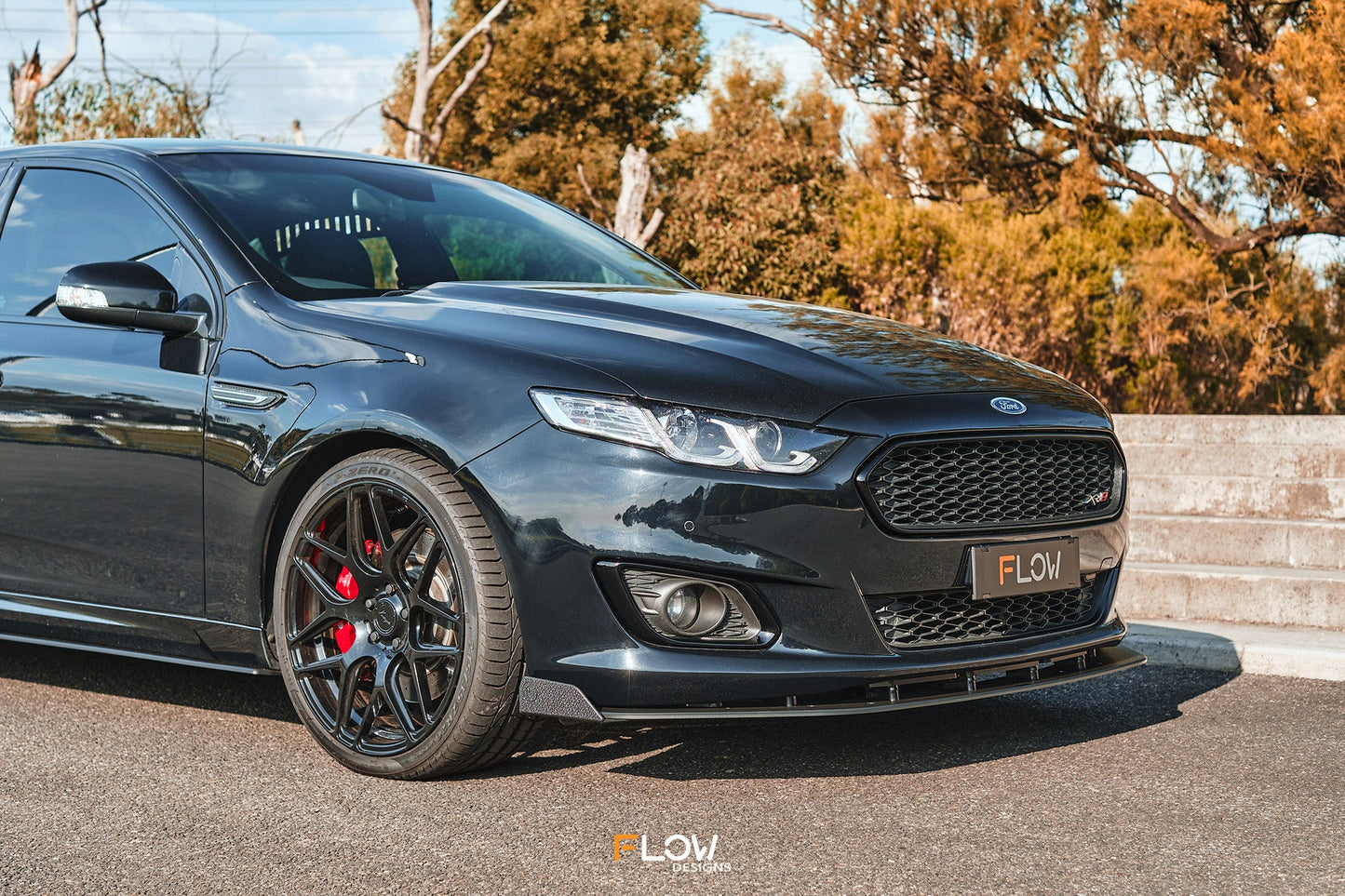 Flow Designs Falcon FGX Front Lip Splitter (TEXTURED)