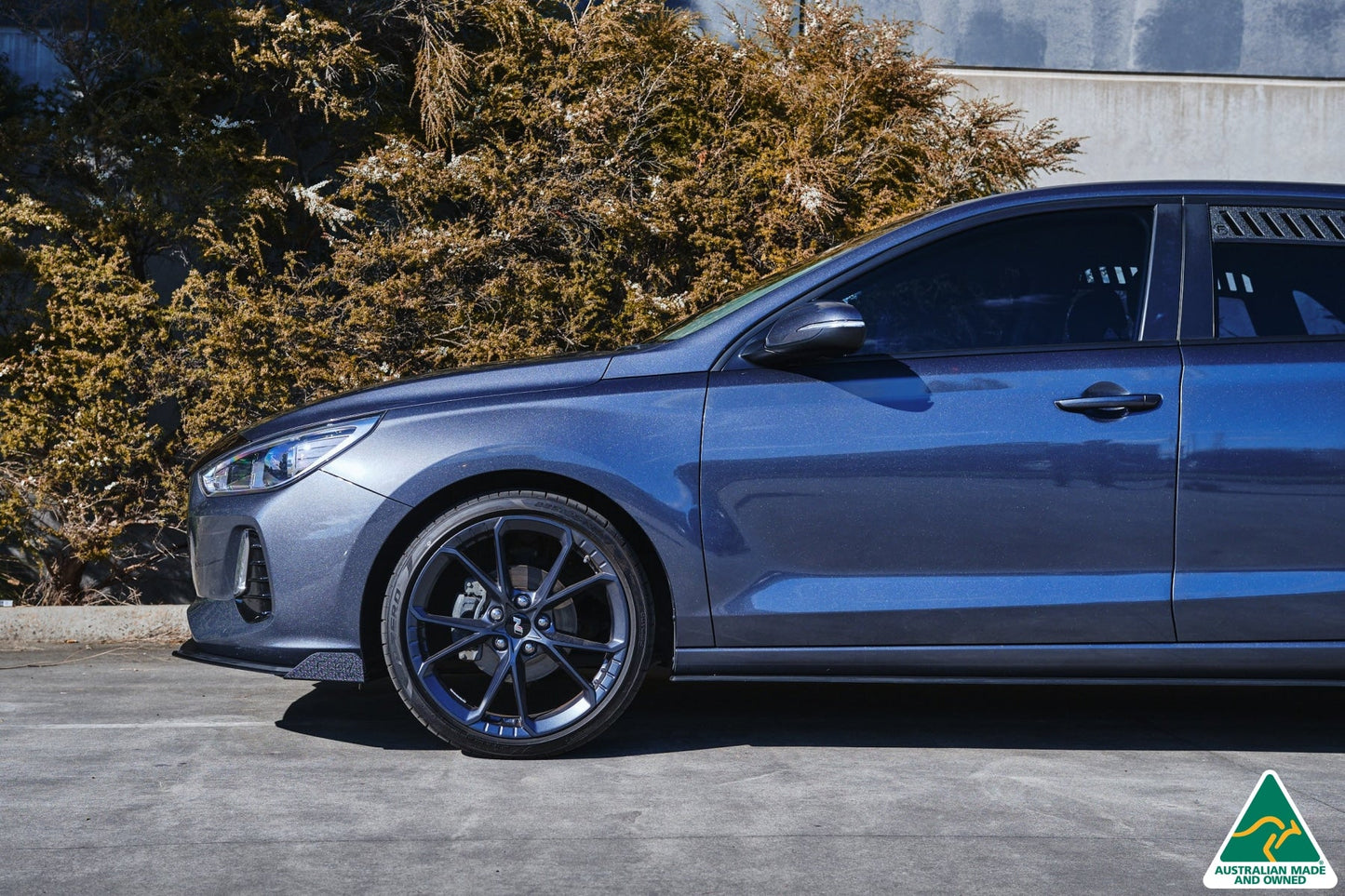 Flow Designs i30 Hatch PD1, PD2 2018-2020 Front Lip Splitter & Mounting Brace