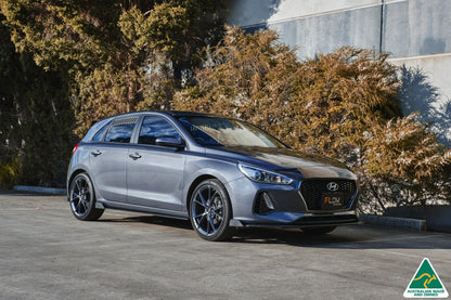 Flow Designs i30 Hatch PD1, PD2 2018-2020 Front Lip Splitter Extensions (Pair)