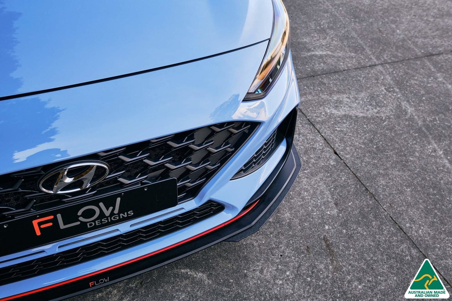 Flow Designs i30N Hatch PD FL 2021 Front Lip Splitter Extensions (Pair)