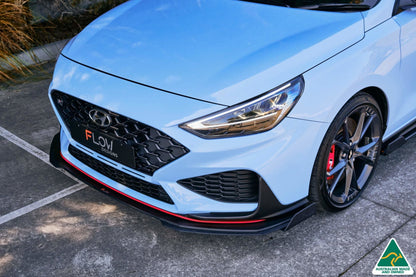 Flow Designs i30N Hatch PD FL 2021 Front Lip Splitter & Reinforcement Brackets