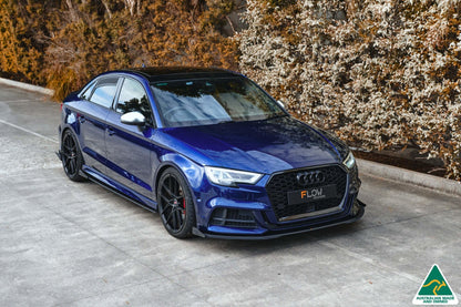 Flow Designs S3 8V Sedan Facelift Front Lip Splitter & Mounting Brace