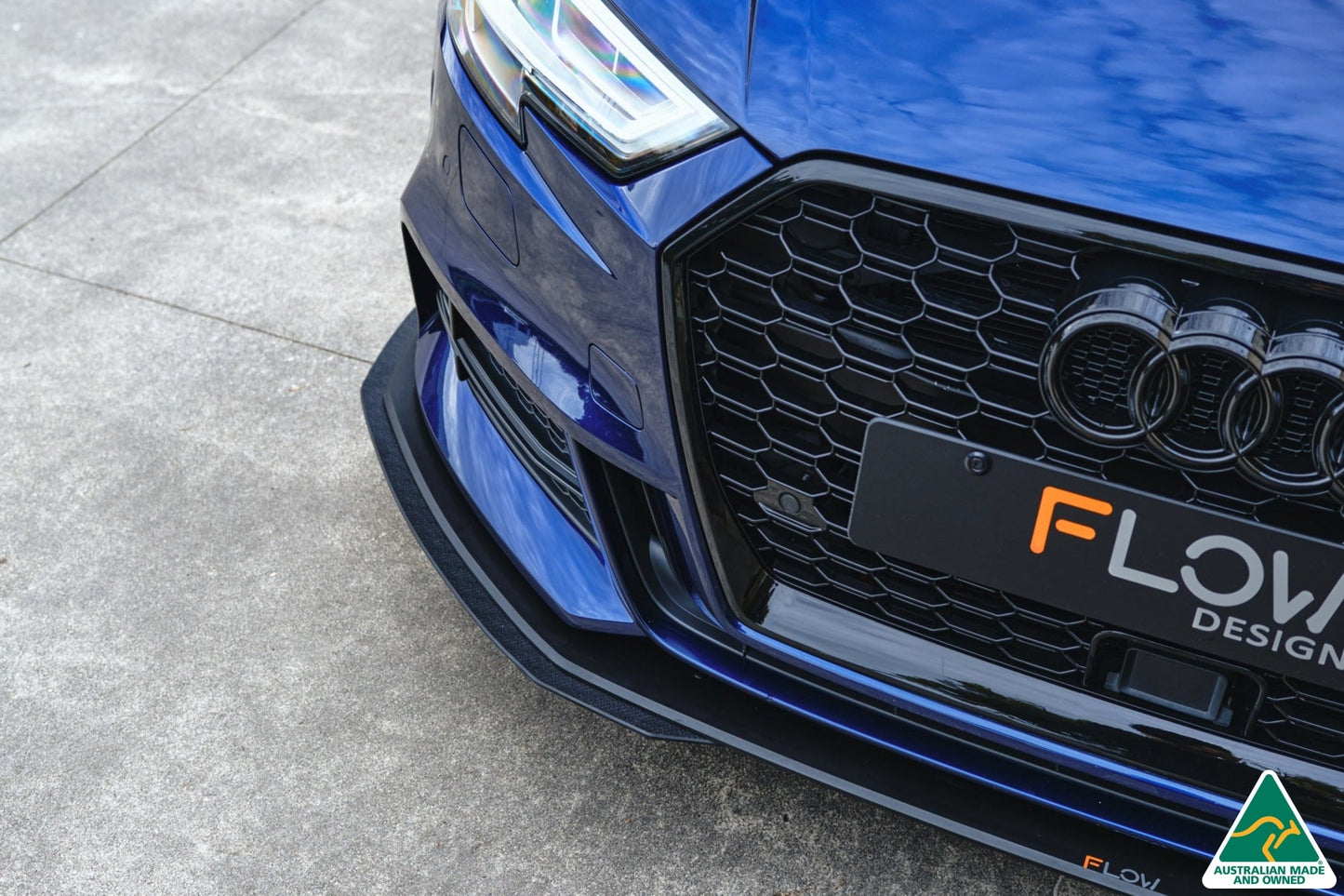 Flow Designs S3 8V Sedan Facelift Front Lip Splitter Extensions (Pair)
