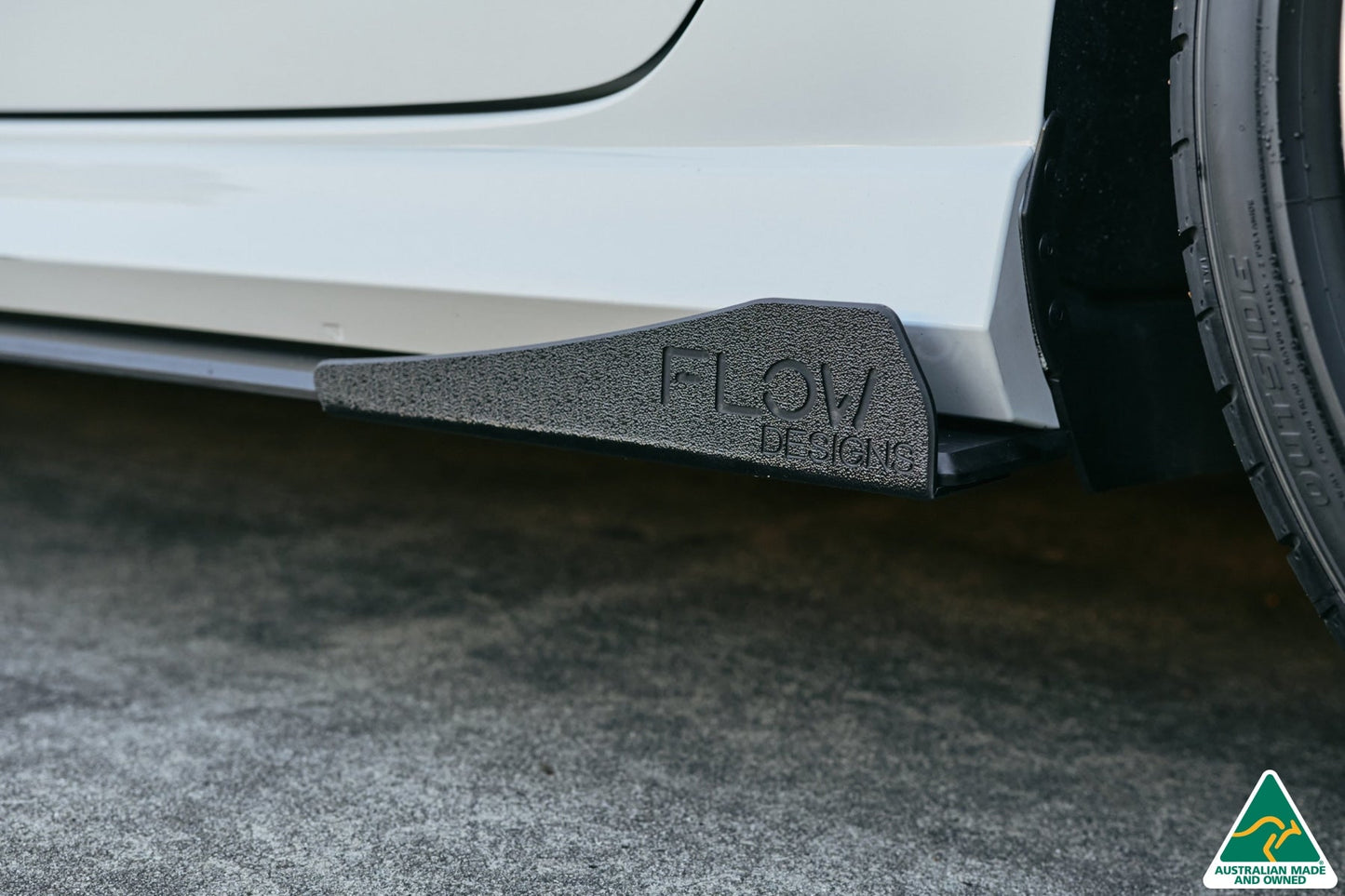 Flow Designs RS3 8V Sedan Facelift Side Skirt Splitters (Pair)