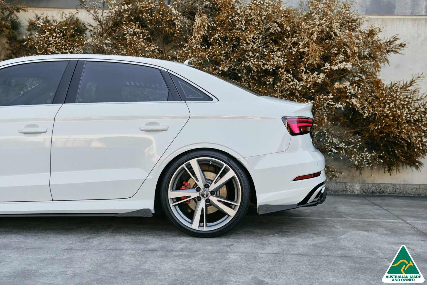 Flow Designs RS3 8V Sedan Facelift Side Skirt Splitter Winglets (Pair)
