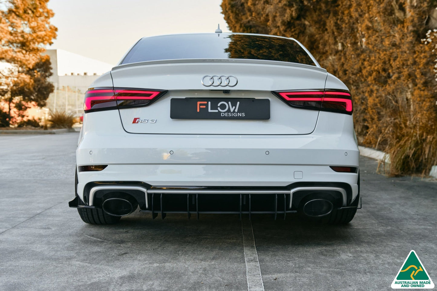 Flow Designs RS3 8V Sedan Facelift Flow-Lock Rear Diffuser