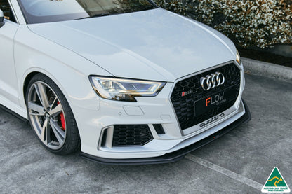 Flow Designs RS3 8V Sedan Facelift Front Lip Splitter Extensions (Pair)