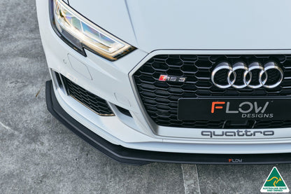 Flow Designs RS3 8V Sedan Facelift Front Lip Splitter Extensions (Pair)