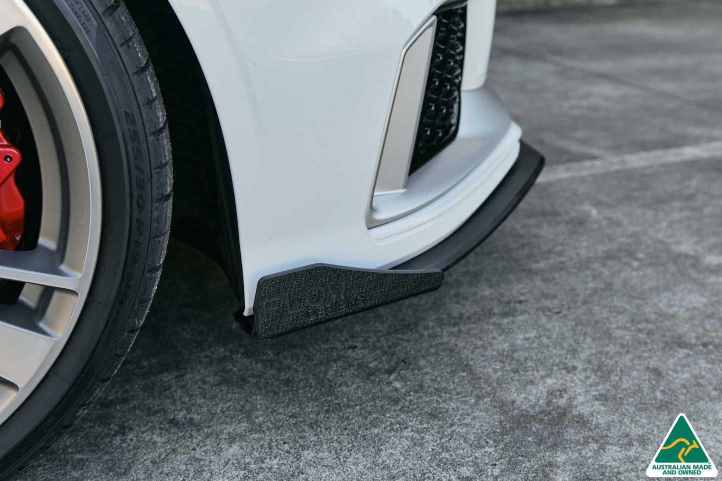 Flow Designs RS3 8V Sedan Facelift Front Lip Splitter Winglets (Pair)