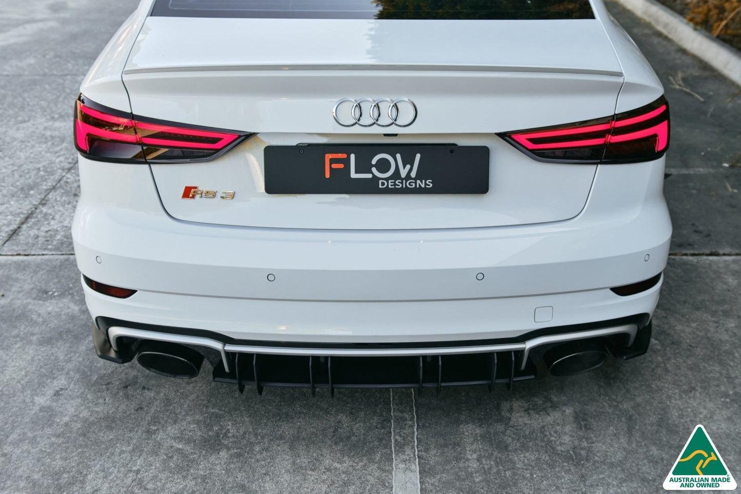 Flow Designs RS3 8V Sedan Facelift Flow-Lock Rear Diffuser