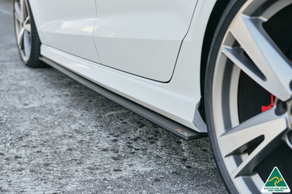 Flow Designs RS3 8V Sedan Facelift Side Skirt Splitters (Pair)