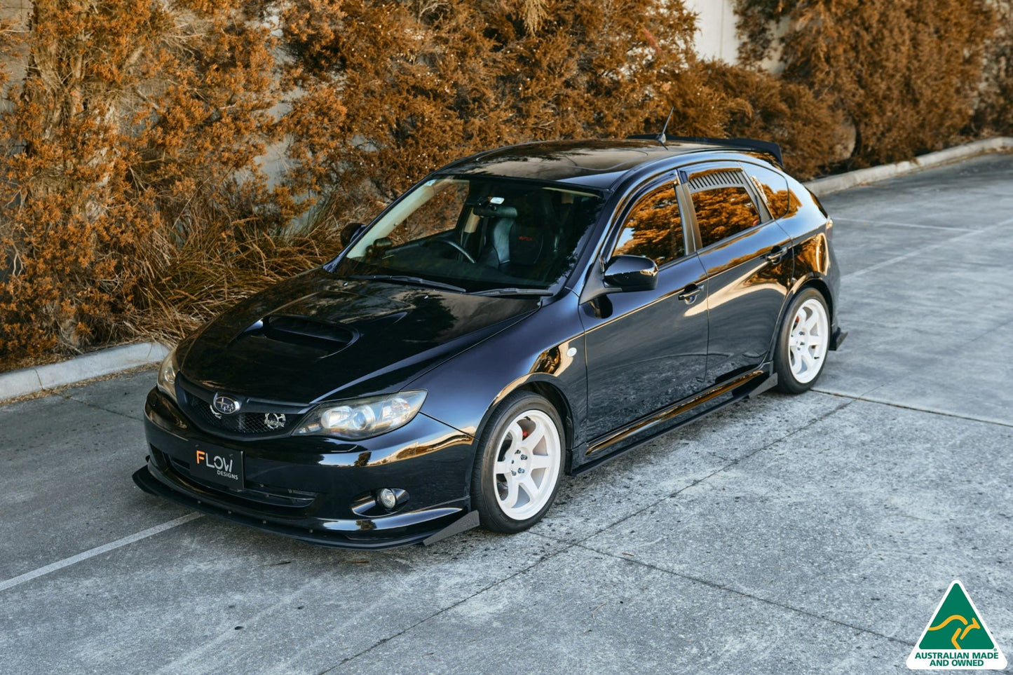 Flow Designs Impreza WRX/RS G3 Hatch PFL Front Lip Splitter Extensions (Pair)