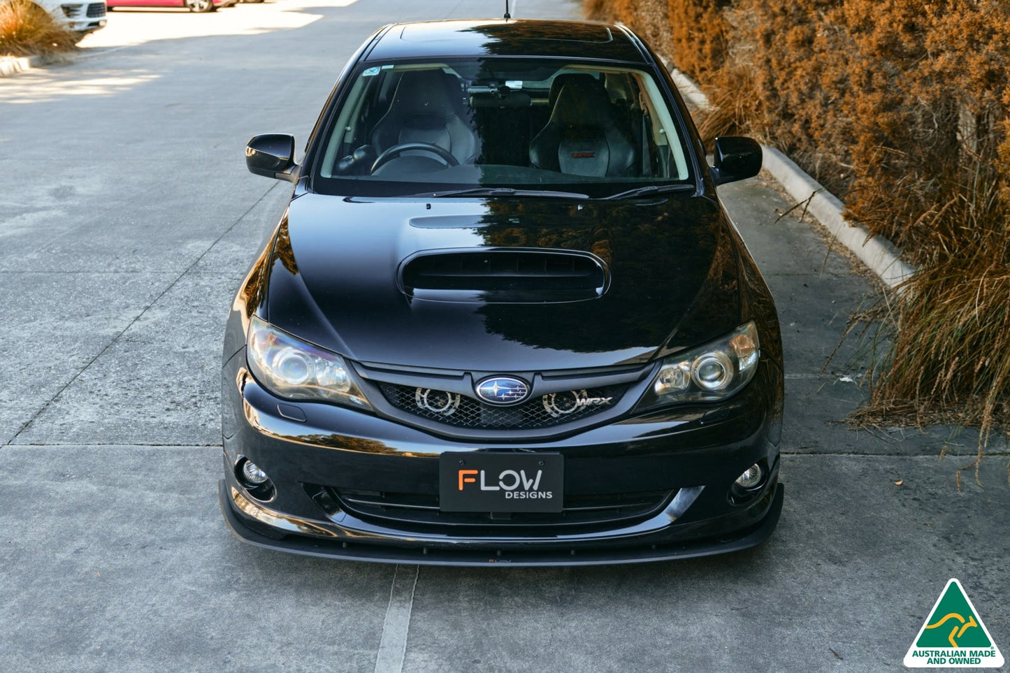 Flow Designs Impreza WRX/RS G3 Hatch PFL Front Lip Splitter & Mounting Brace