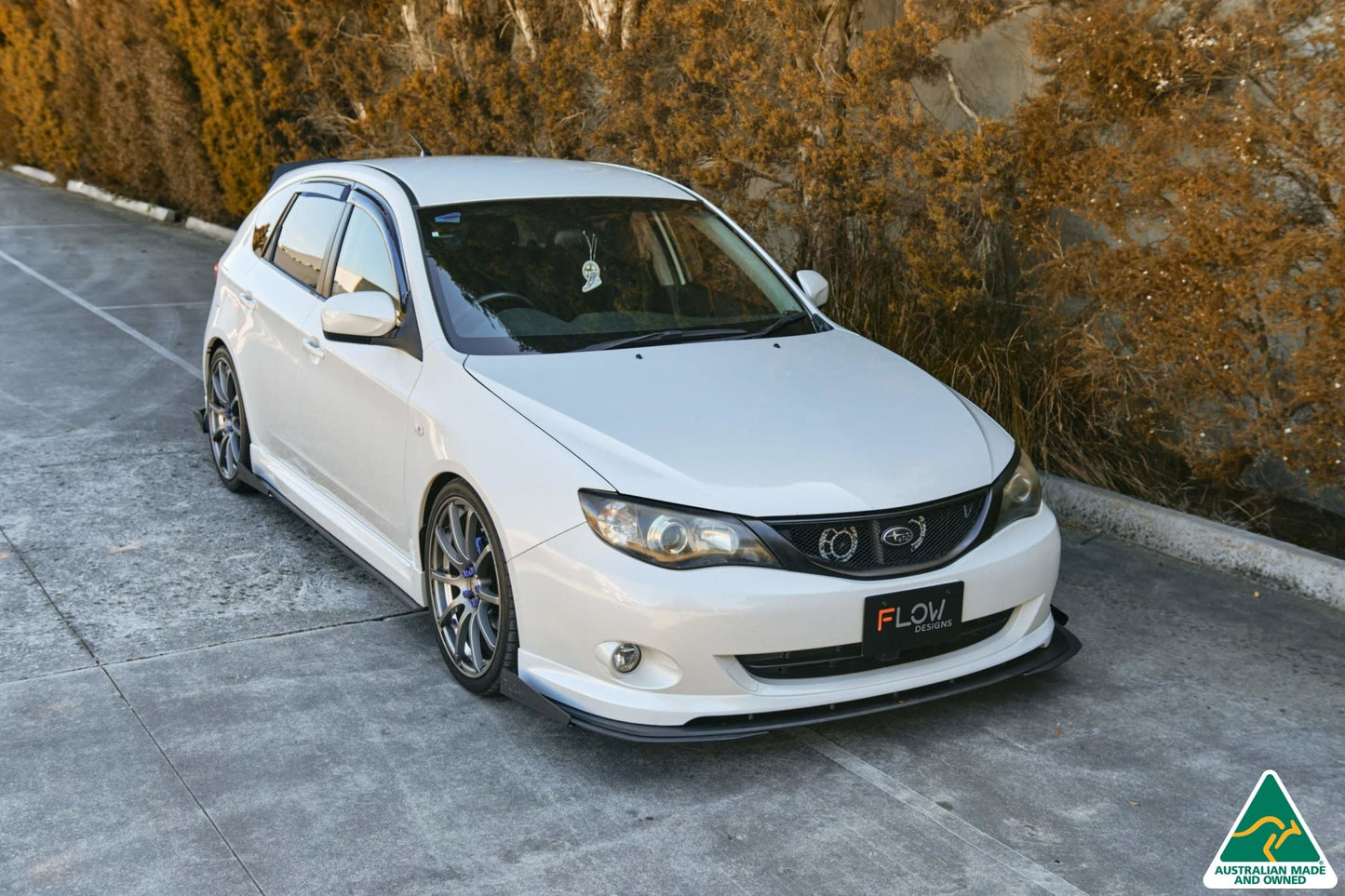 Flow Designs Impreza WRX/RS G3 Hatch PFL Front Lip Splitter & Mounting Brace