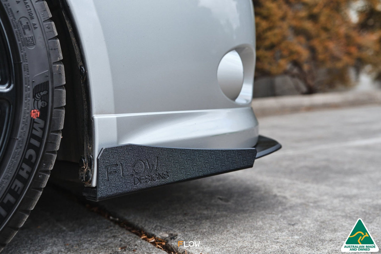 Flow Designs Impreza WRX/RS G3 Sedan PFL Front Lip Splitter & Mounting Brace