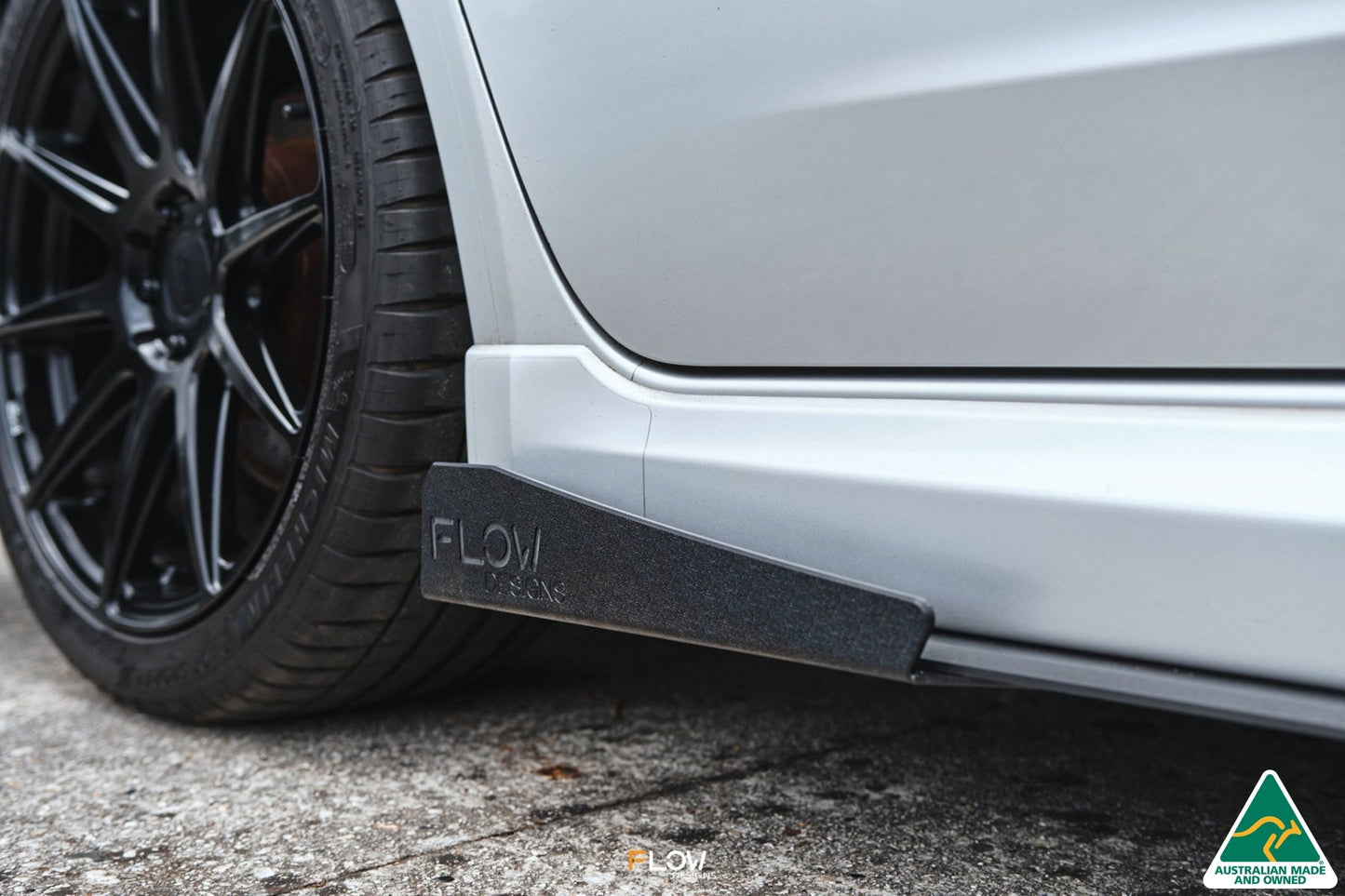 Flow Designs Impreza WRX/RS G3 Sedan PFL Side Skirt Splitters (Pair)