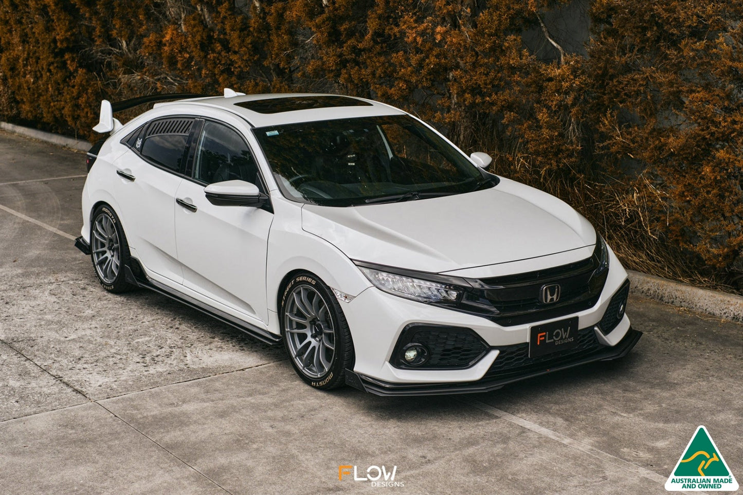 Flow Designs FK4/FK7 Civic RS Hatch PFL Front Lip Splitter